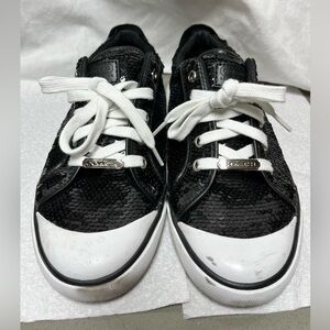 Black Sequin COACH Shoes